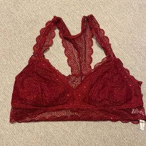 Aeropostale Bralette, Maroon/Red, Size: S